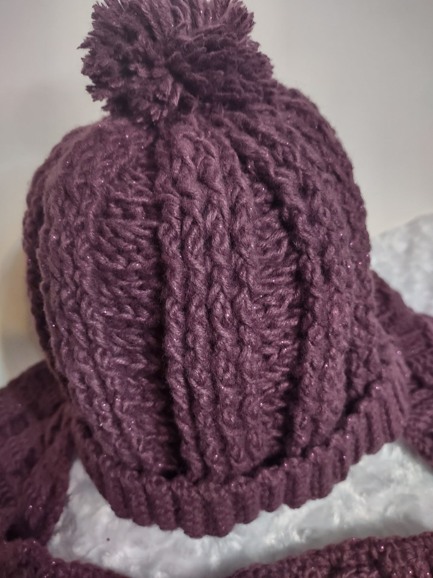 Basket Weave Hat & Scarf Set